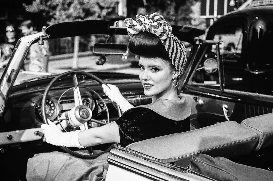 Vintage pin-up inspired portrait