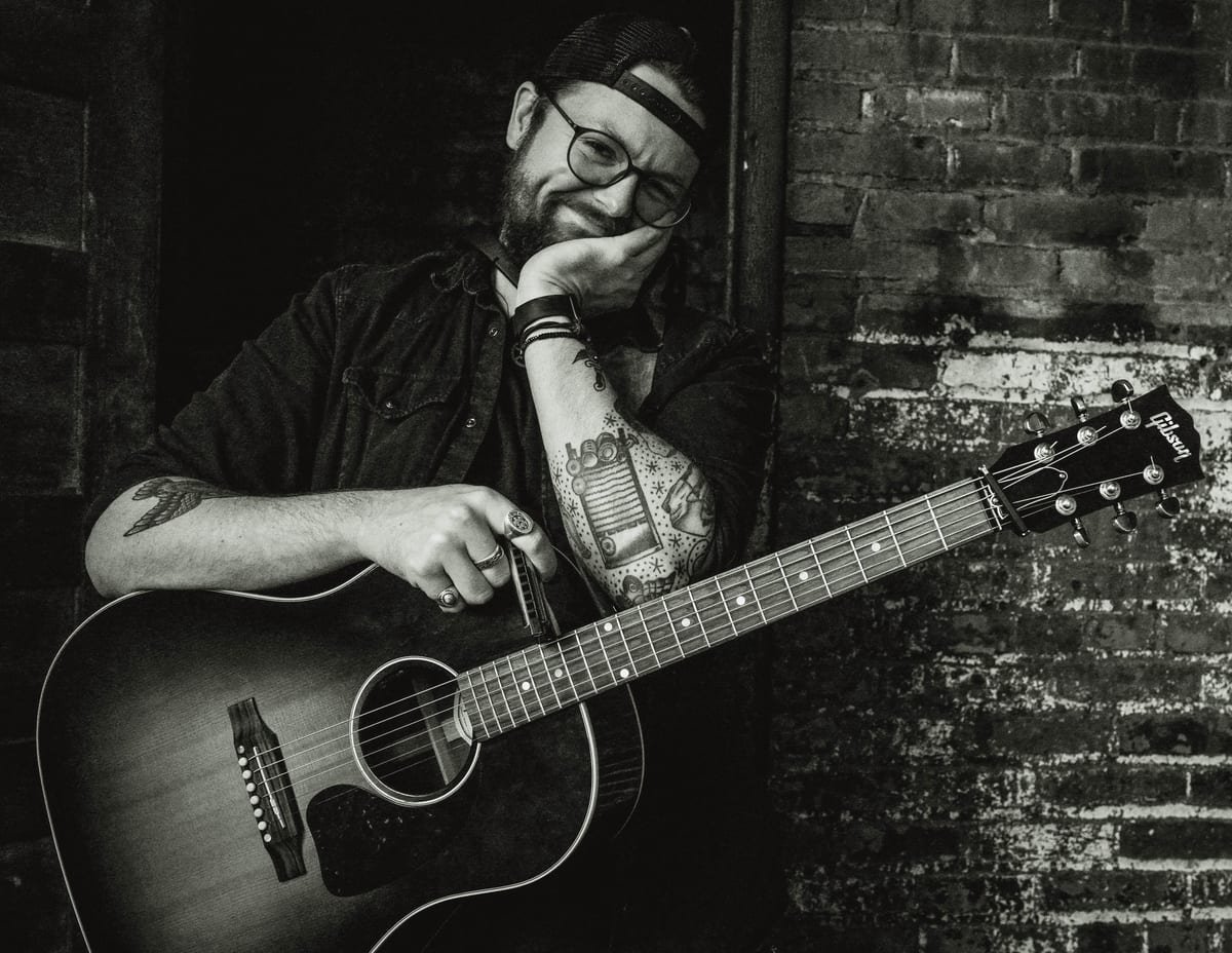 Moody musician portrait